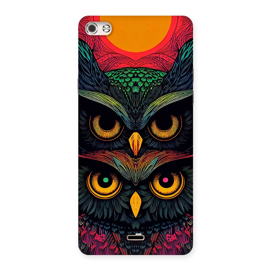 Owl Soul Art Illustration Back Case for Canvas Silver 5