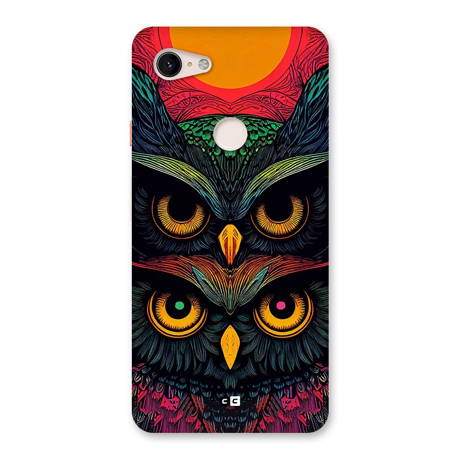 Owl Soul Art Illustration Back Case for Google Pixel 3 XL