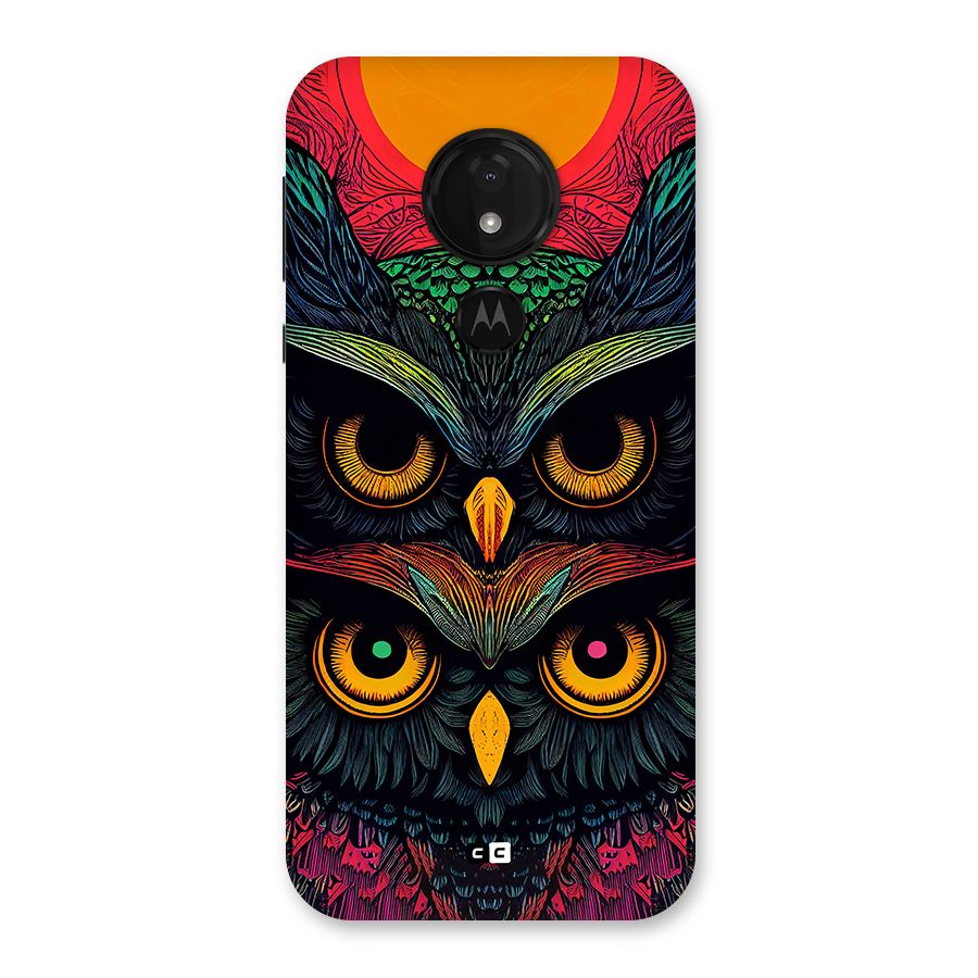 Owl Soul Art Illustration Back Case for Moto G7 Power