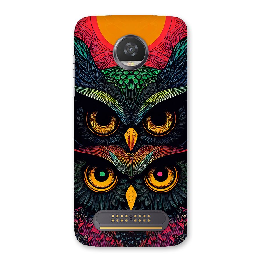 Owl Soul Art Illustration Back Case for Moto Z2 Play