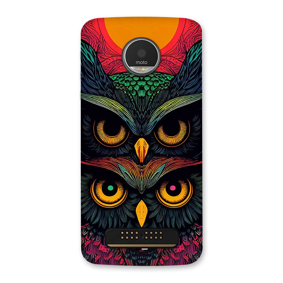 Owl Soul Art Illustration Back Case for Moto Z Play