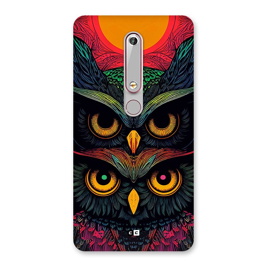 Owl Soul Art Illustration Back Case for Nokia 6.1