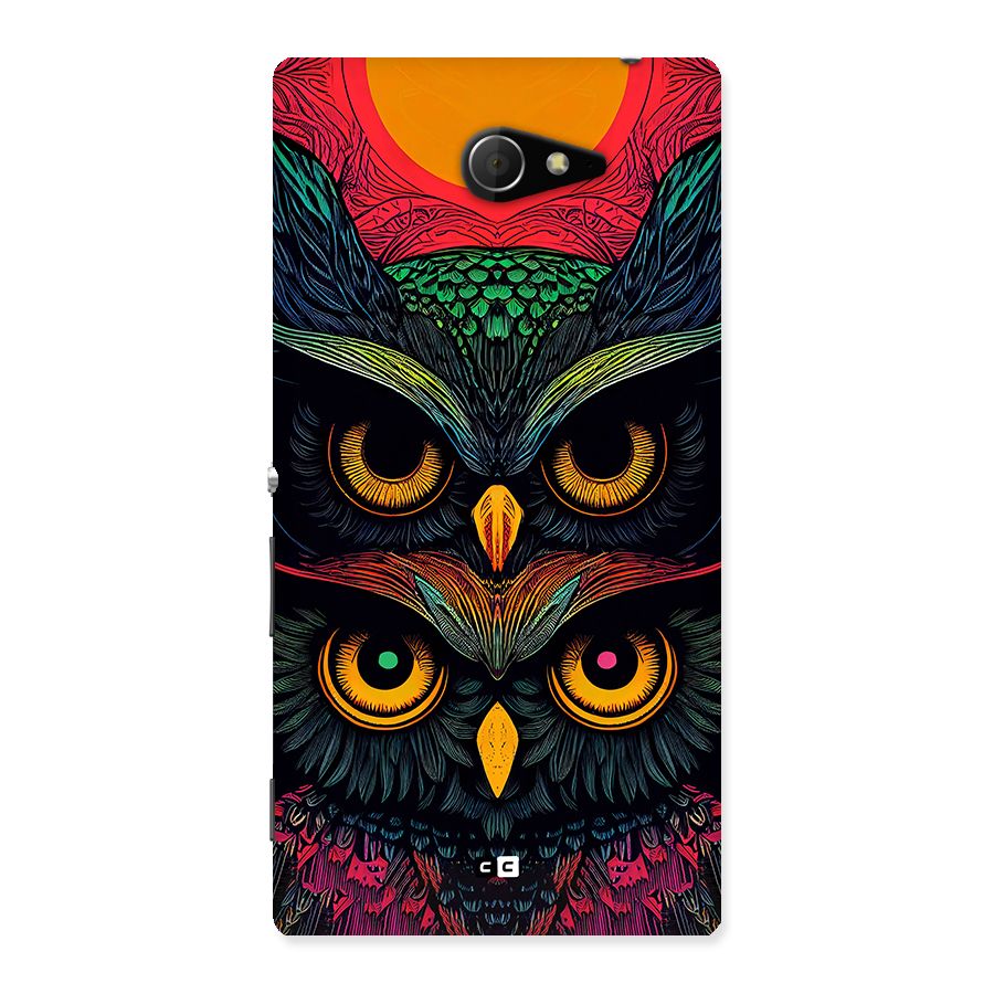 Owl Soul Art Illustration Back Case for Xperia M2