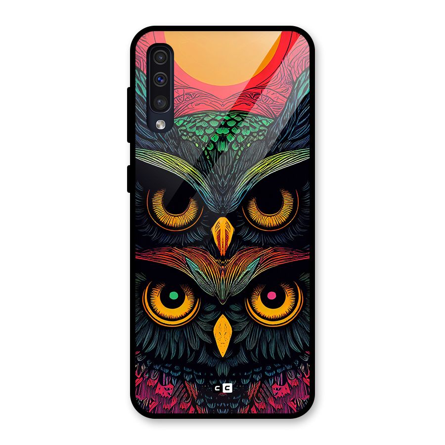 Owl Soul Art Illustration Glass Back Case for Galaxy A50s