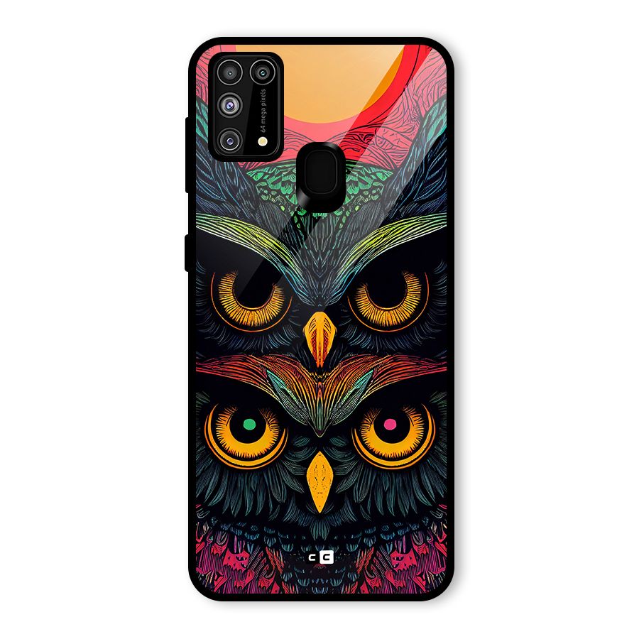 Owl Soul Art Illustration Glass Back Case for Galaxy F41