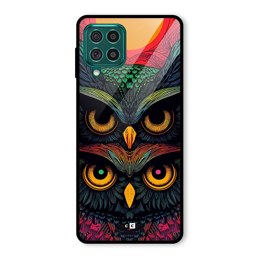 Owl Soul Art Illustration Glass Back Case for Galaxy F62