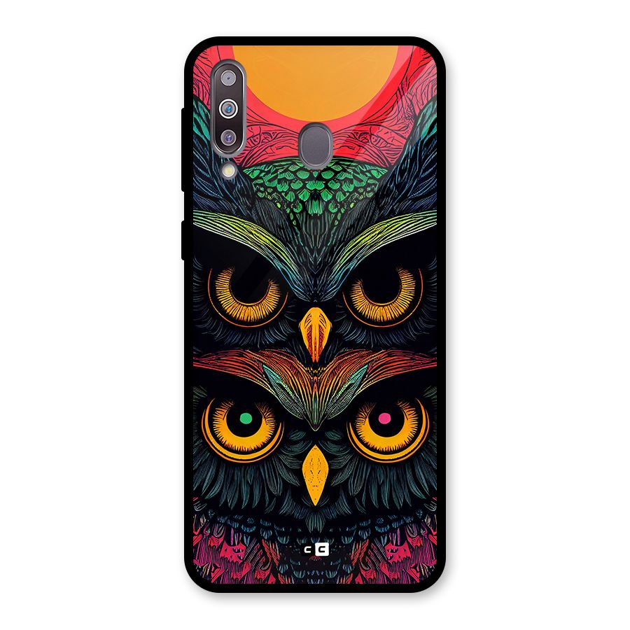 Owl Soul Art Illustration Glass Back Case for Galaxy M30