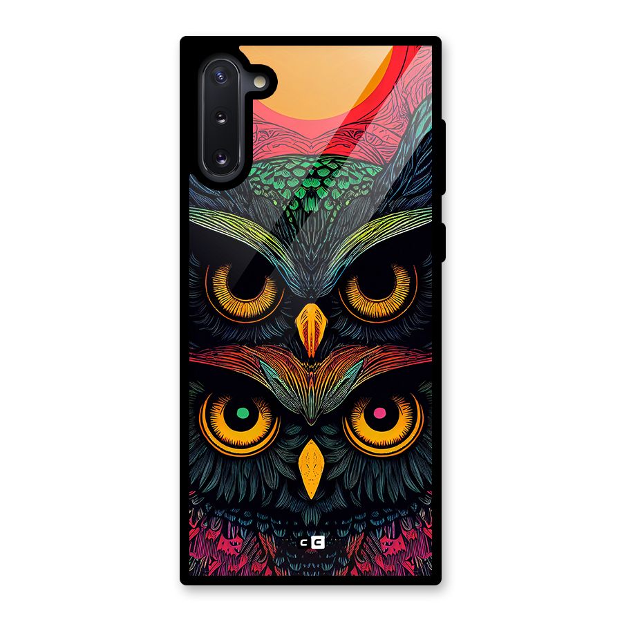 Owl Soul Art Illustration Glass Back Case for Galaxy Note 10