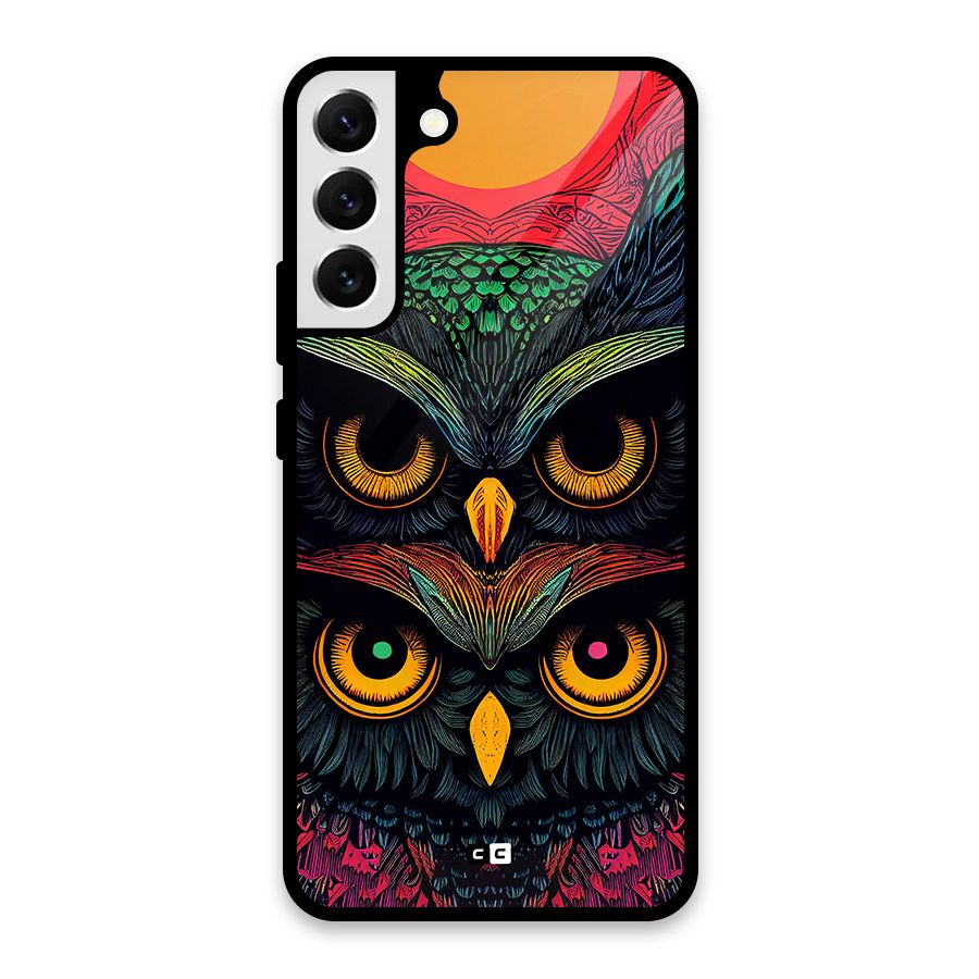 Owl Soul Art Illustration Glass Back Case for Galaxy S22 Plus 5G