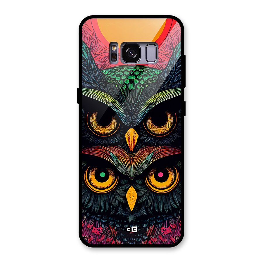 Owl Soul Art Illustration Glass Back Case for Galaxy S8