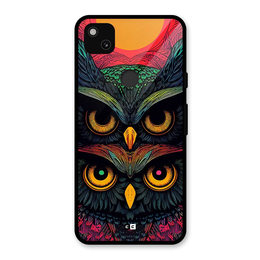 Owl Soul Art Illustration Glass Back Case for Google Pixel 4a