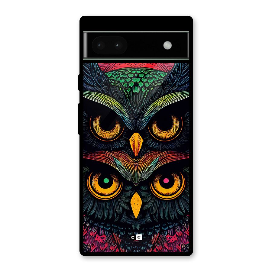 Owl Soul Art Illustration Glass Back Case for Google Pixel 6a