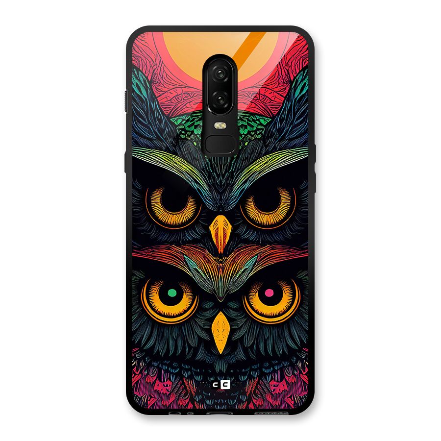 Owl Soul Art Illustration Glass Back Case for OnePlus 6