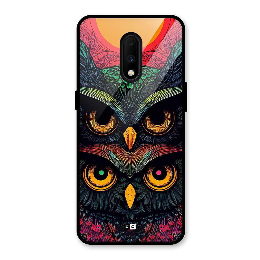 Owl Soul Art Illustration Glass Back Case for OnePlus 7
