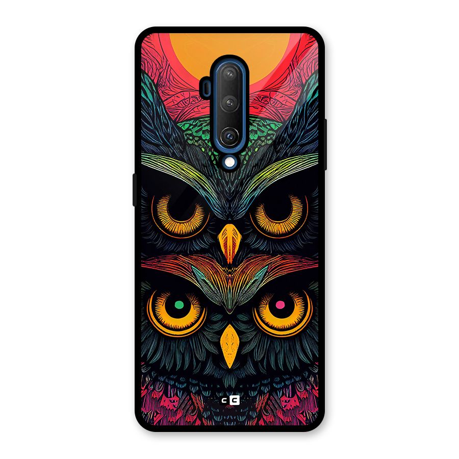 Owl Soul Art Illustration Glass Back Case for OnePlus 7T Pro
