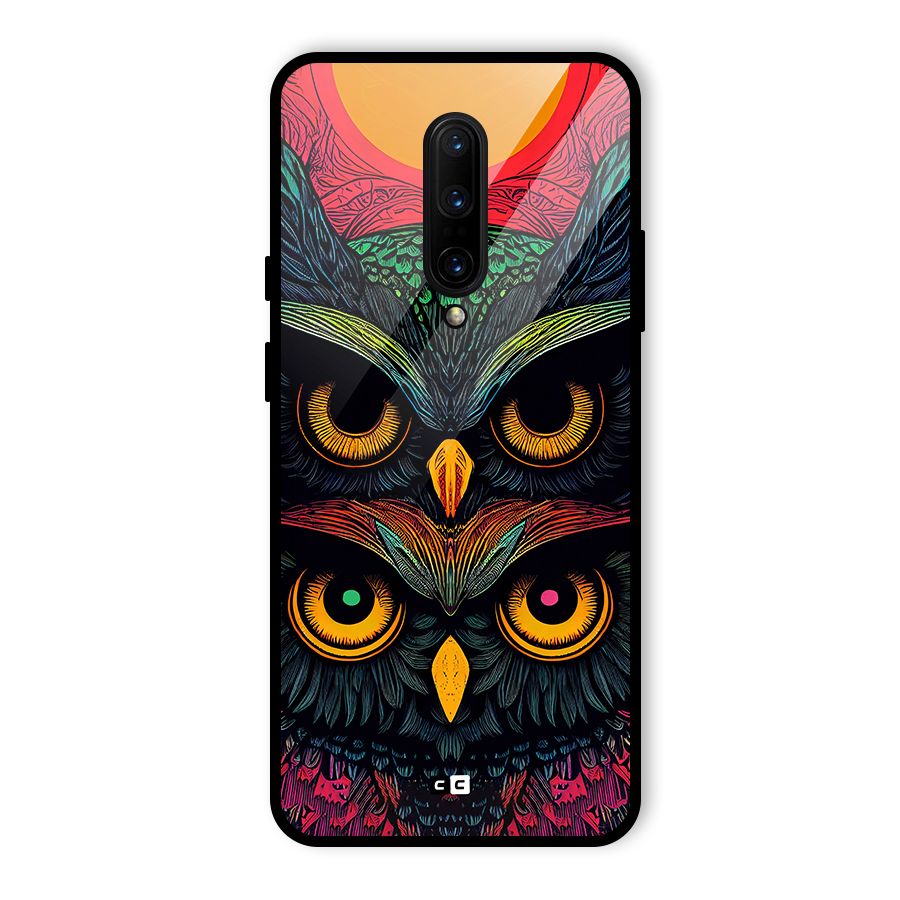 Owl Soul Art Illustration Glass Back Case for OnePlus 7 Pro