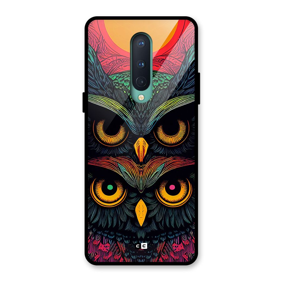Owl Soul Art Illustration Glass Back Case for OnePlus 8