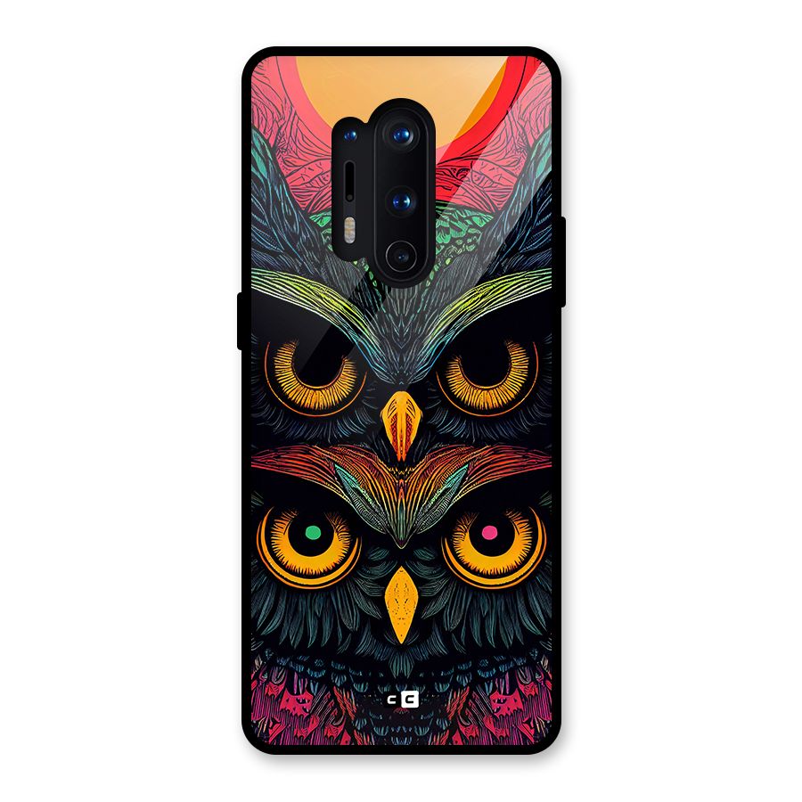 Owl Soul Art Illustration Glass Back Case for OnePlus 8 Pro