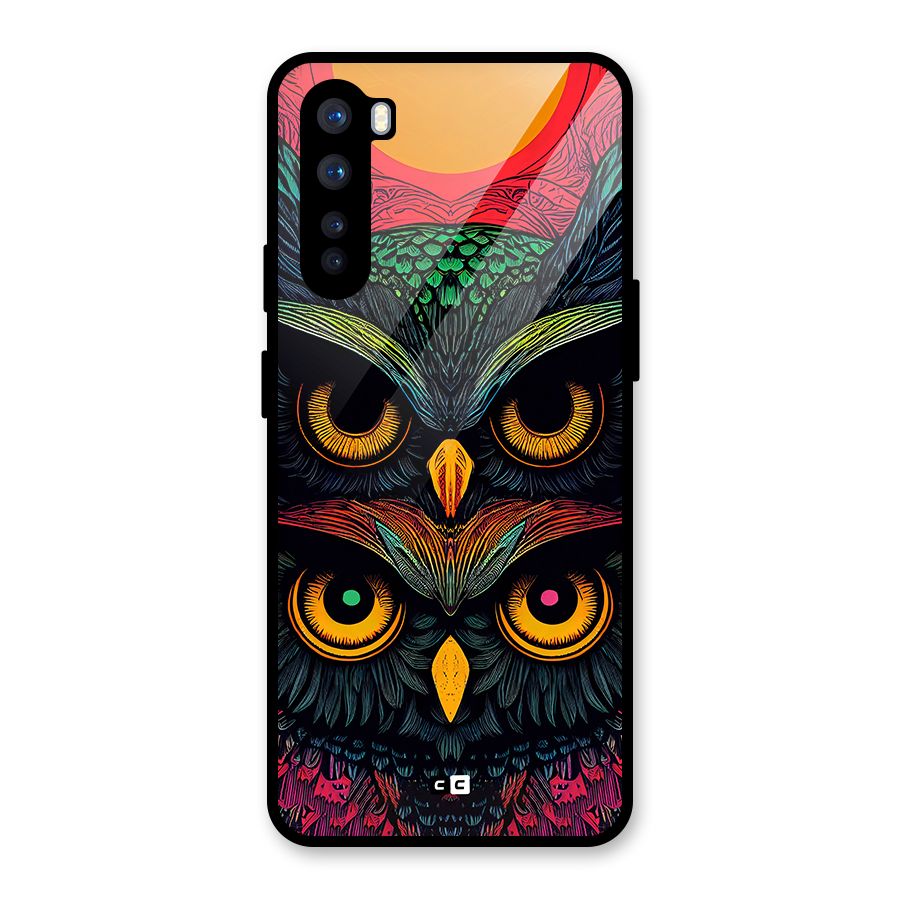 Owl Soul Art Illustration Glass Back Case for OnePlus Nord