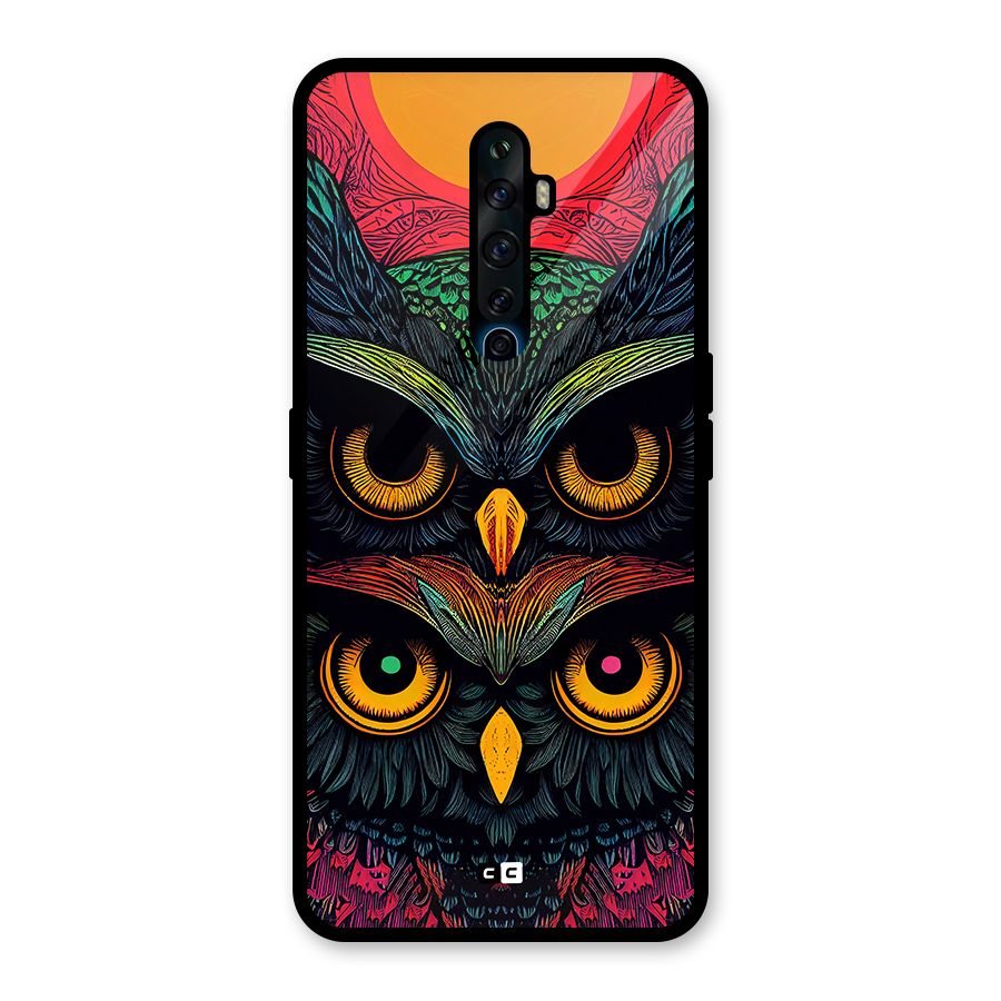 Owl Soul Art Illustration Glass Back Case for Oppo Reno2 Z