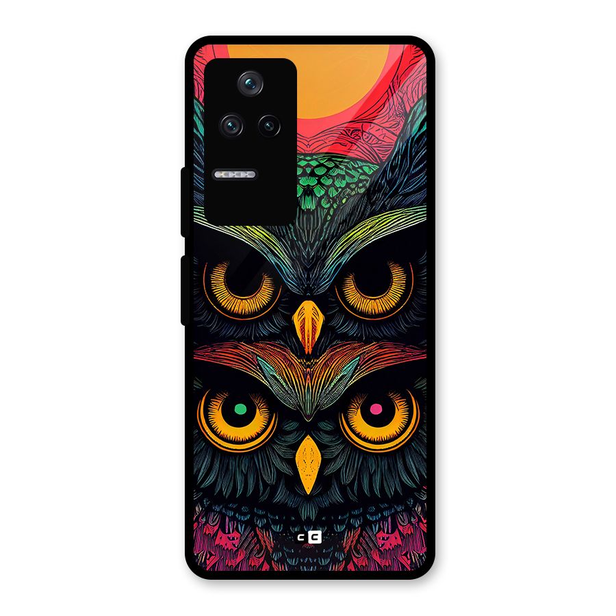 Owl Soul Art Illustration Glass Back Case for Poco F4 5G