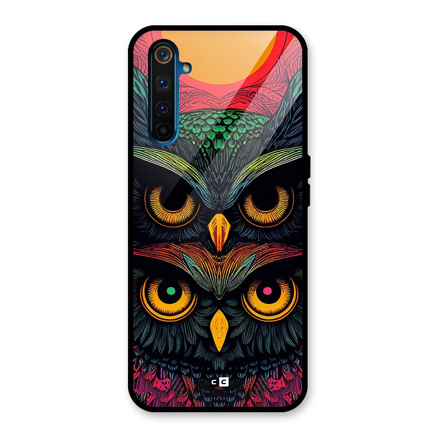 Owl Soul Art Illustration Glass Back Case for Realme 6 Pro