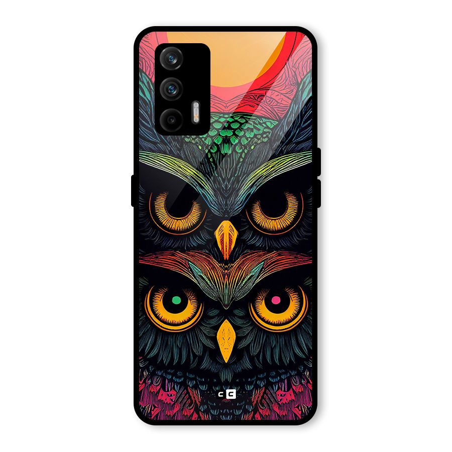 Owl Soul Art Illustration Glass Back Case for Realme GT 5G