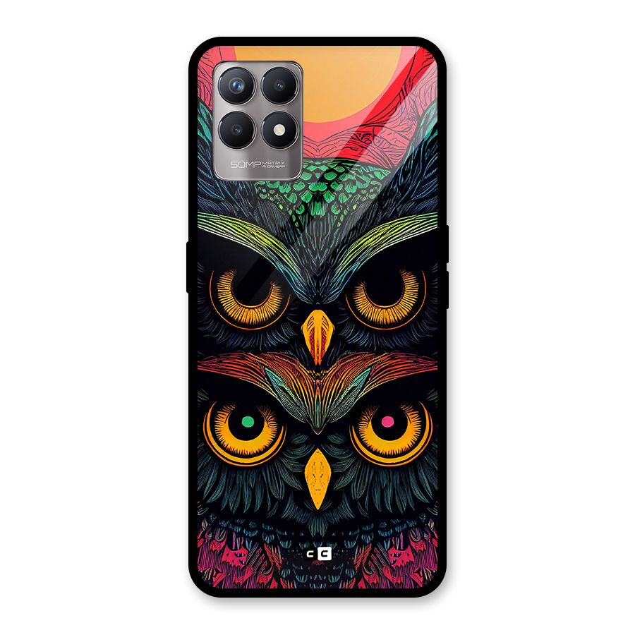 Owl Soul Art Illustration Glass Back Case for Realme Narzo 50
