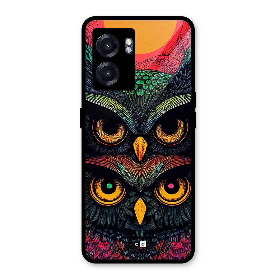 Owl Soul Art Illustration Glass Back Case for Realme Narzo 50 5G
