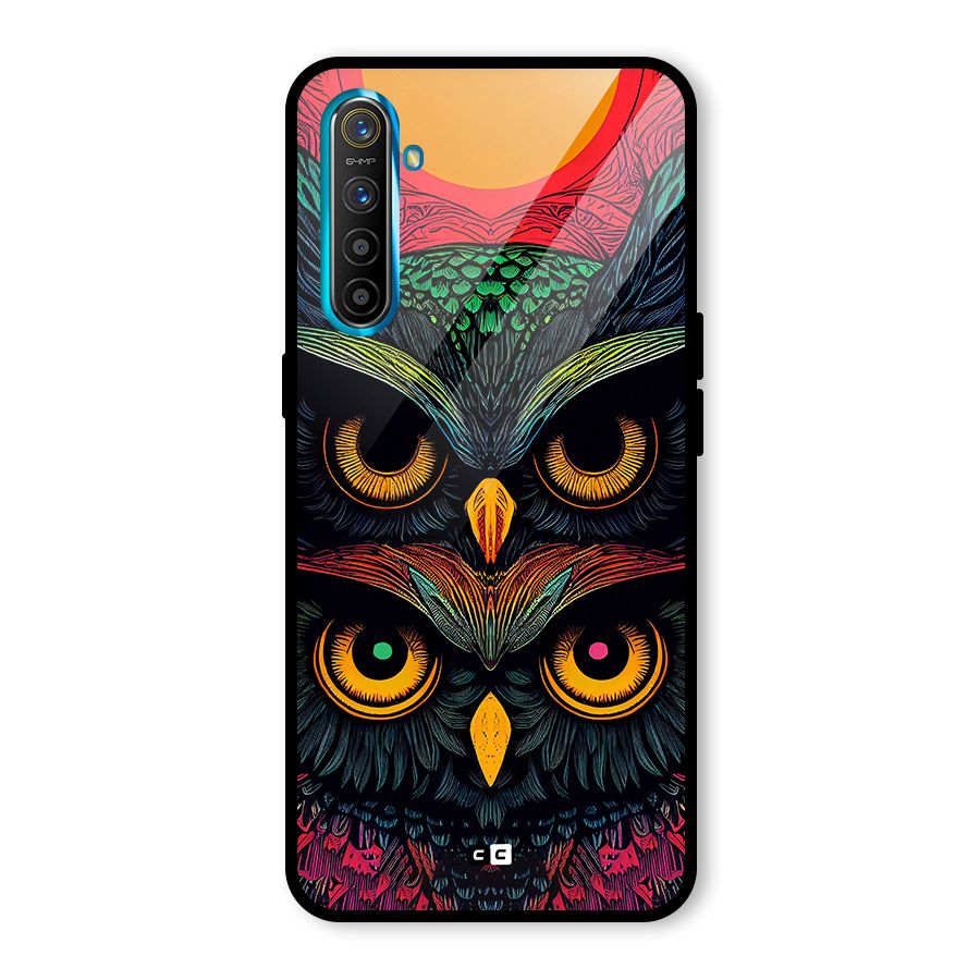 Owl Soul Art Illustration Glass Back Case for Realme X2