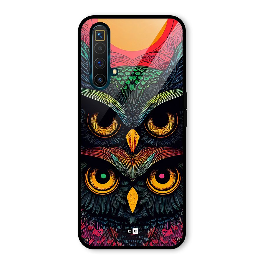 Owl Soul Art Illustration Glass Back Case for Realme X3
