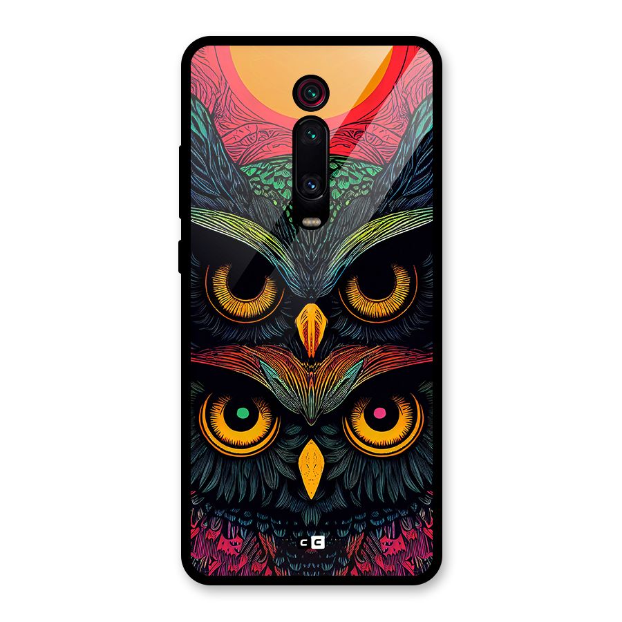 Owl Soul Art Illustration Glass Back Case for Redmi K20 Pro