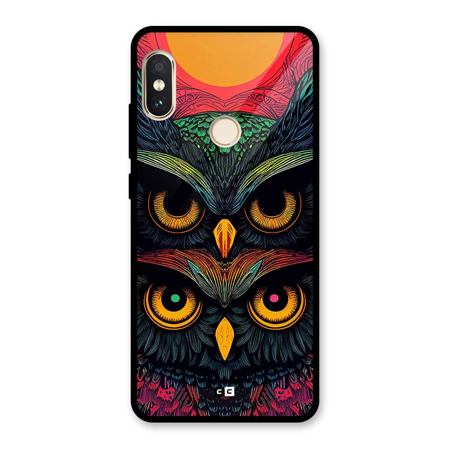Owl Soul Art Illustration Glass Back Case for Redmi Note 5 Pro
