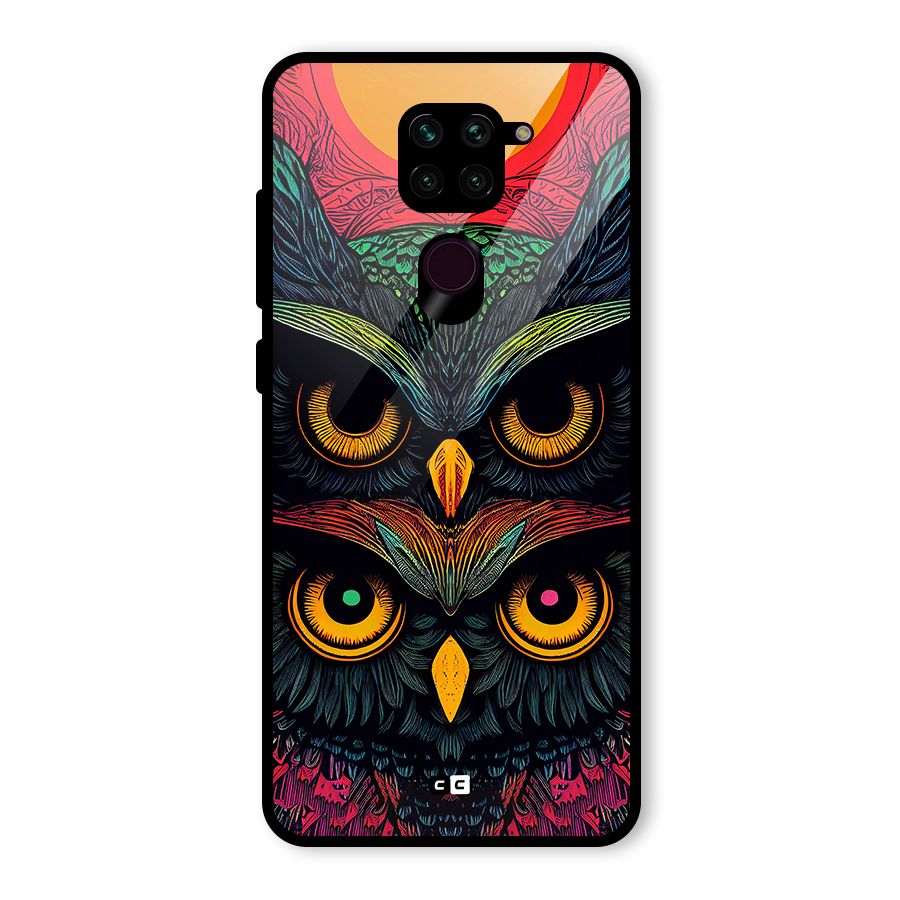 Owl Soul Art Illustration Glass Back Case for Redmi Note 9