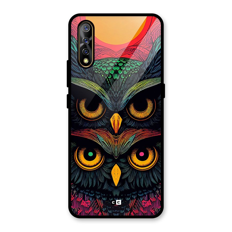 Owl Soul Art Illustration Glass Back Case for Vivo S1