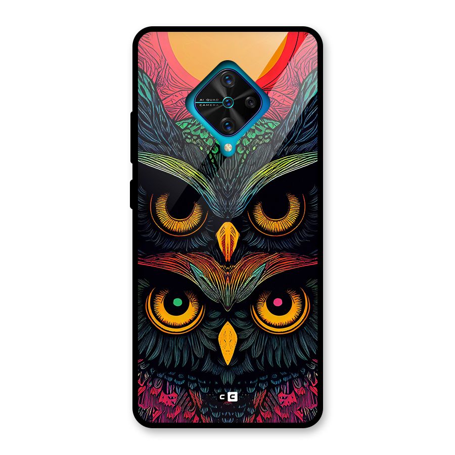 Owl Soul Art Illustration Glass Back Case for Vivo S1 Pro
