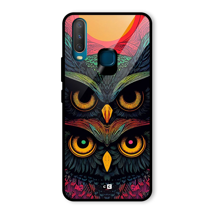 Owl Soul Art Illustration Glass Back Case for Vivo U10