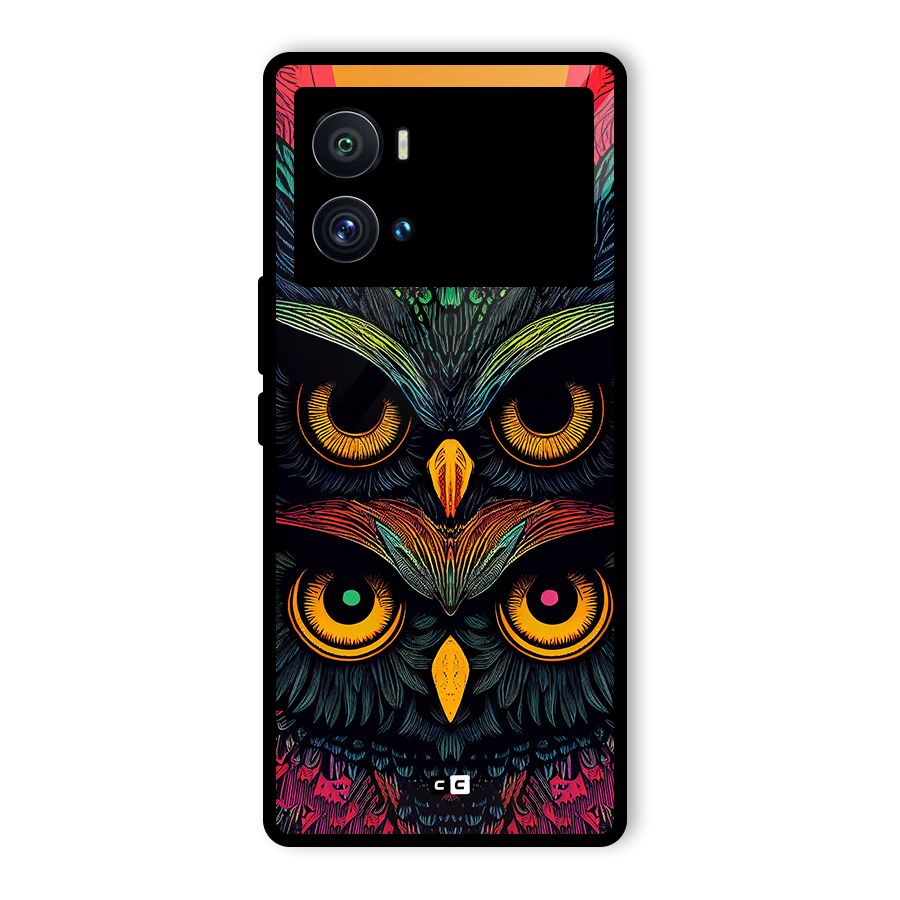 Owl Soul Art Illustration Glass Back Case for Vivo iQOO 9 Pro