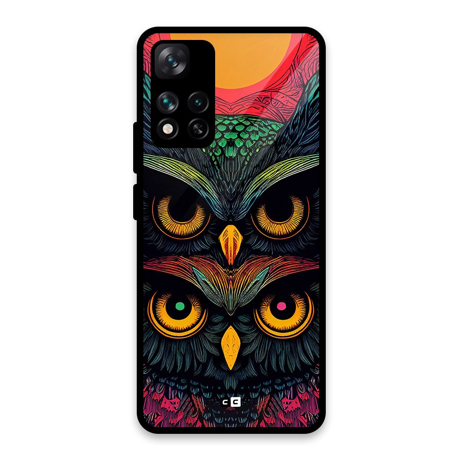 Owl Soul Art Illustration Glass Back Case for Xiaomi 11i HyperCharge 5G
