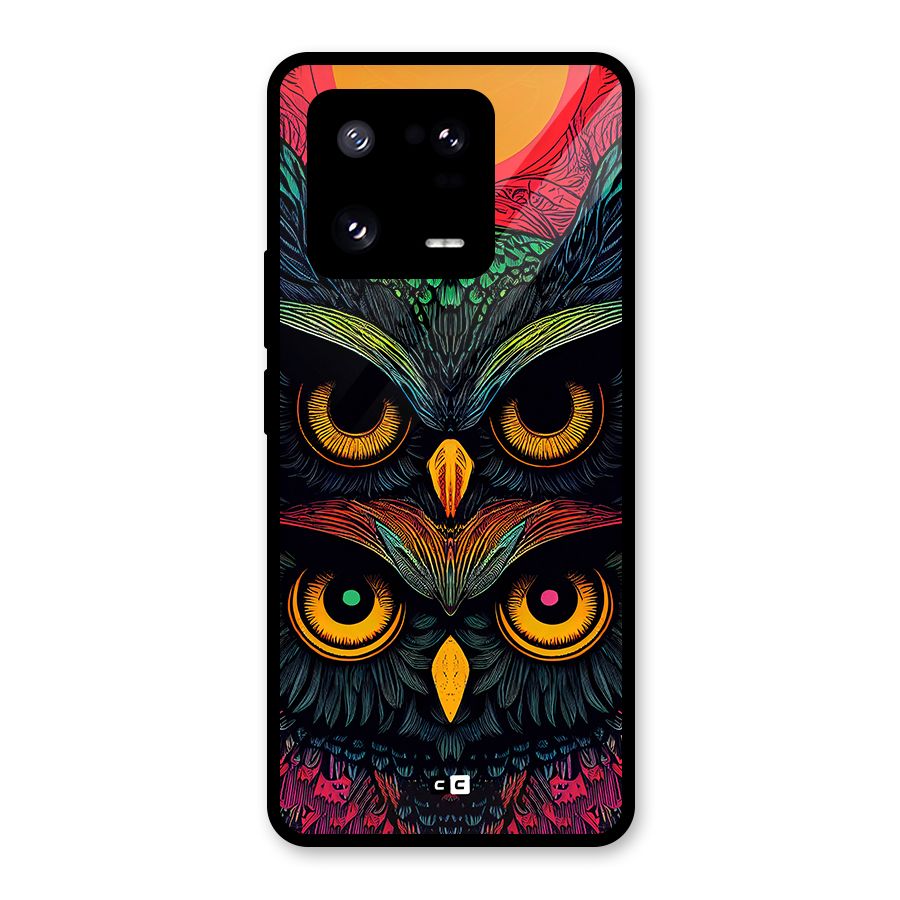 Owl Soul Art Illustration Glass Back Case for Xiaomi 13 Pro