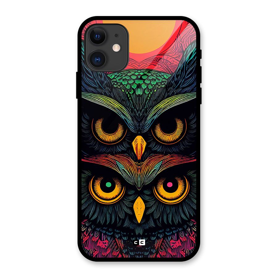 Owl Soul Art Illustration Glass Back Case for iPhone 11