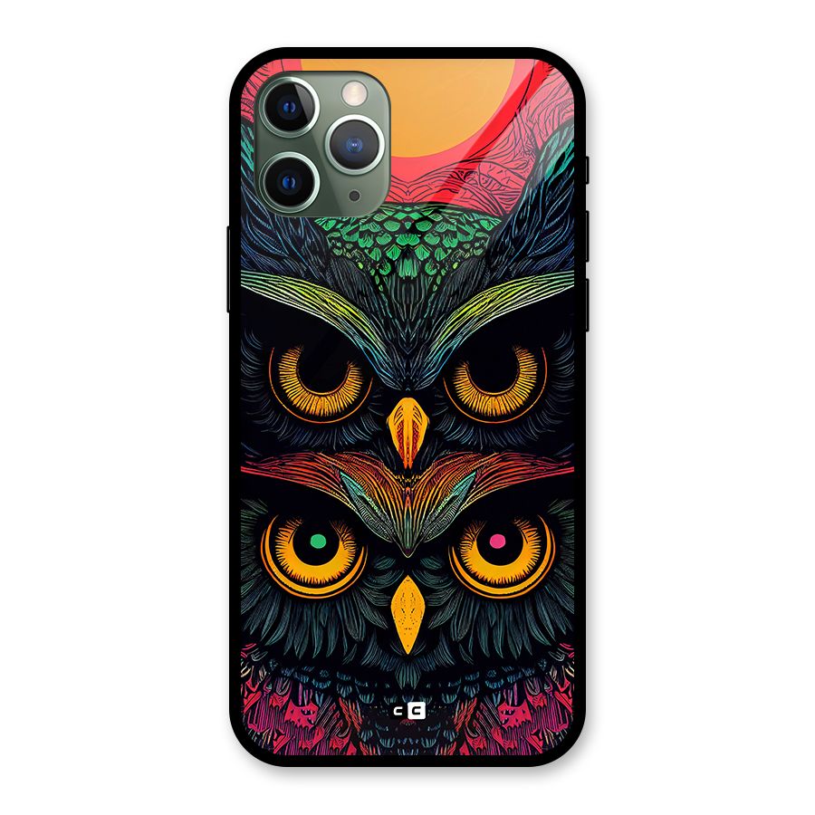 Owl Soul Art Illustration Glass Back Case for iPhone 11 Pro