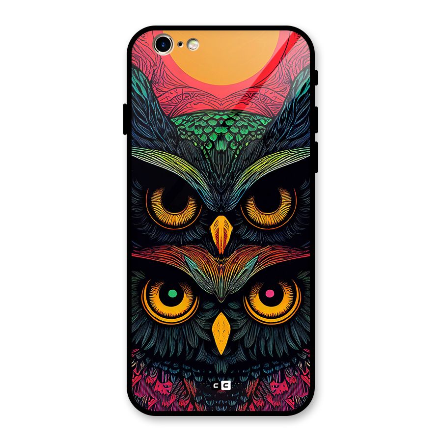 Owl Soul Art Illustration Glass Back Case for iPhone 6 6S