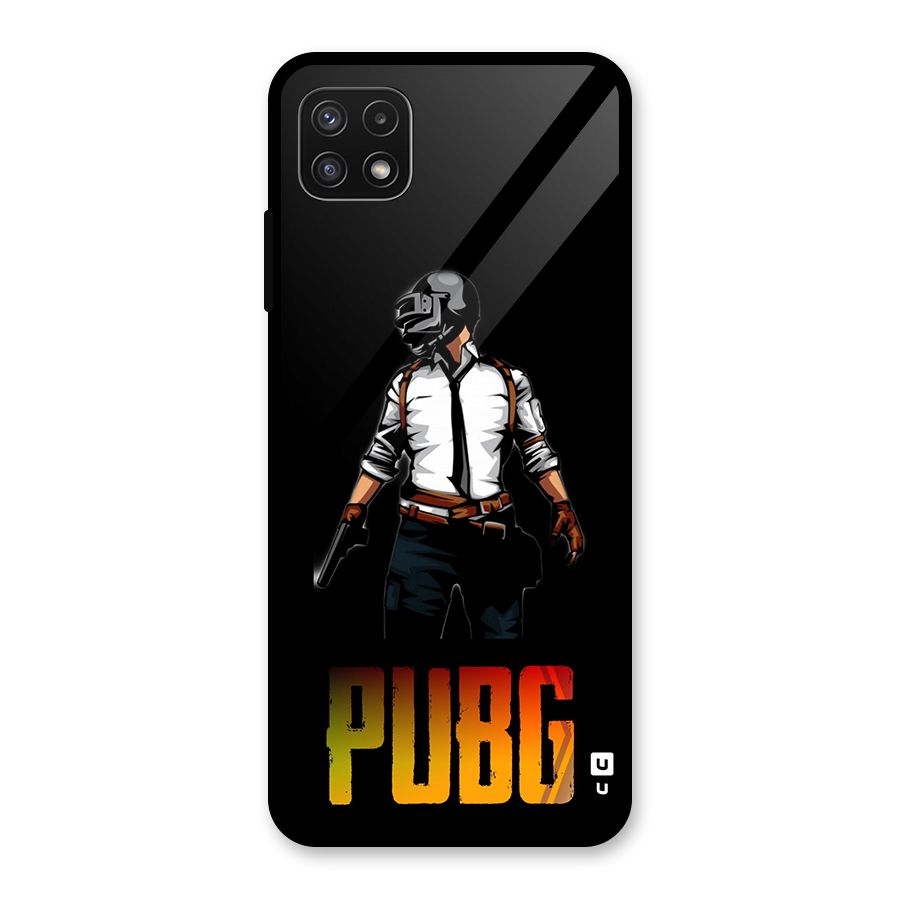 PUBG Game Art Glass Back Case for Galaxy A22 5G