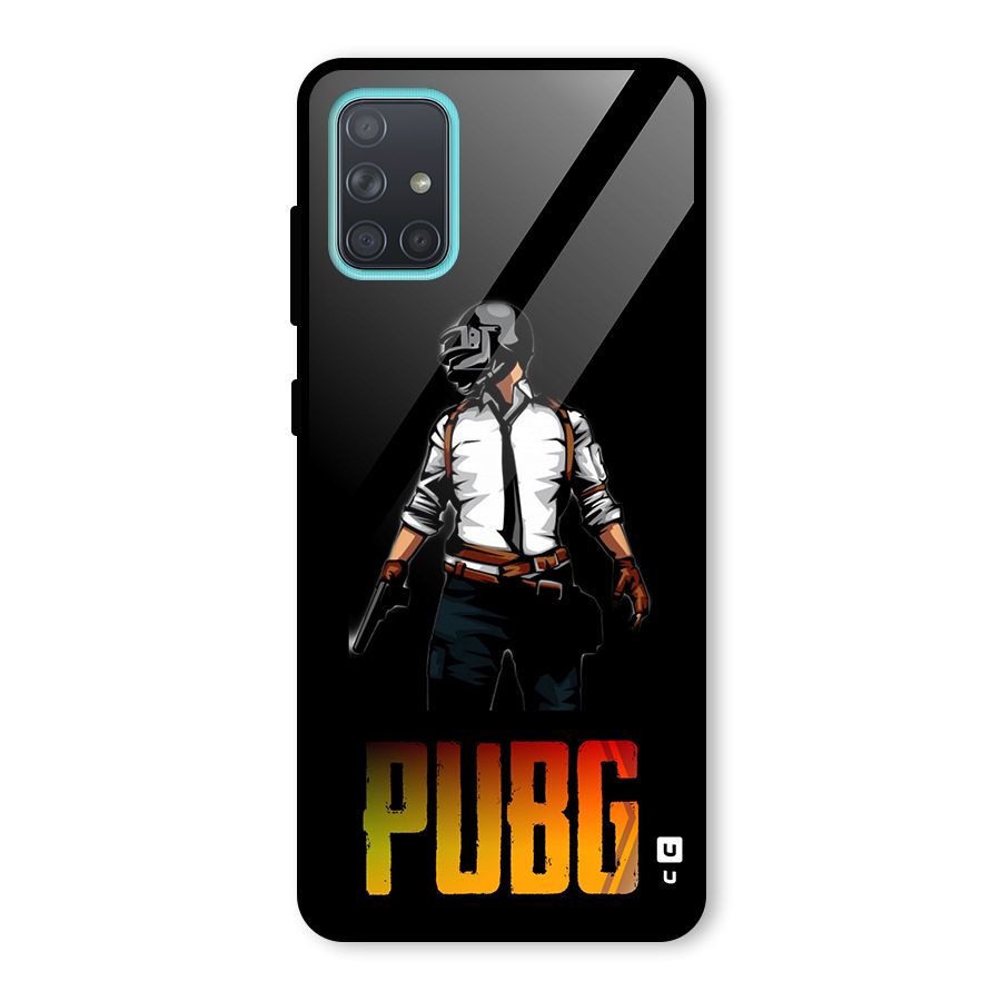 PUBG Game Art Glass Back Case for Galaxy A71