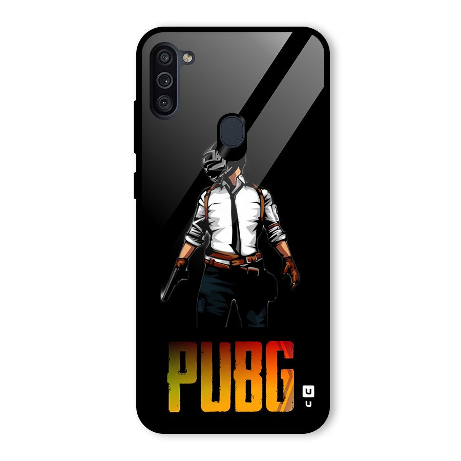 PUBG Game Art Glass Back Case for Galaxy M11