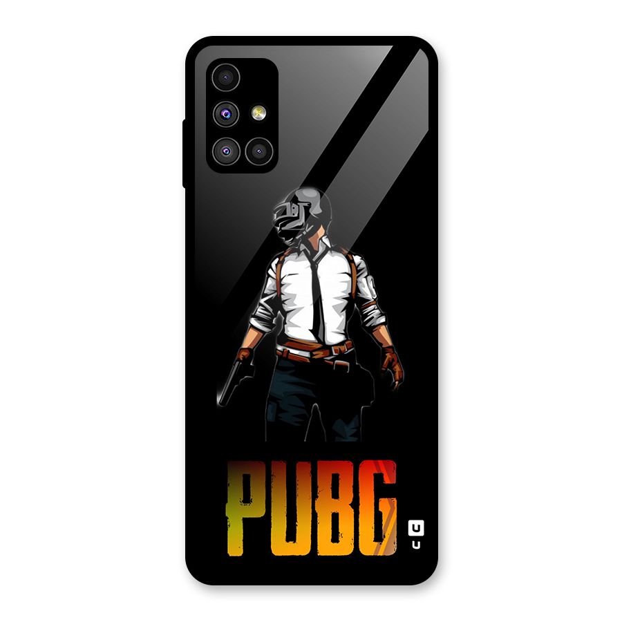 PUBG Game Art Glass Back Case for Galaxy M51