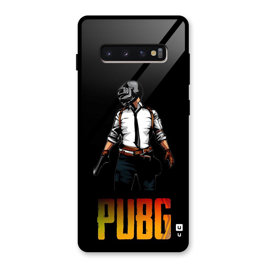 PUBG Game Art Glass Back Case for Galaxy S10 Plus