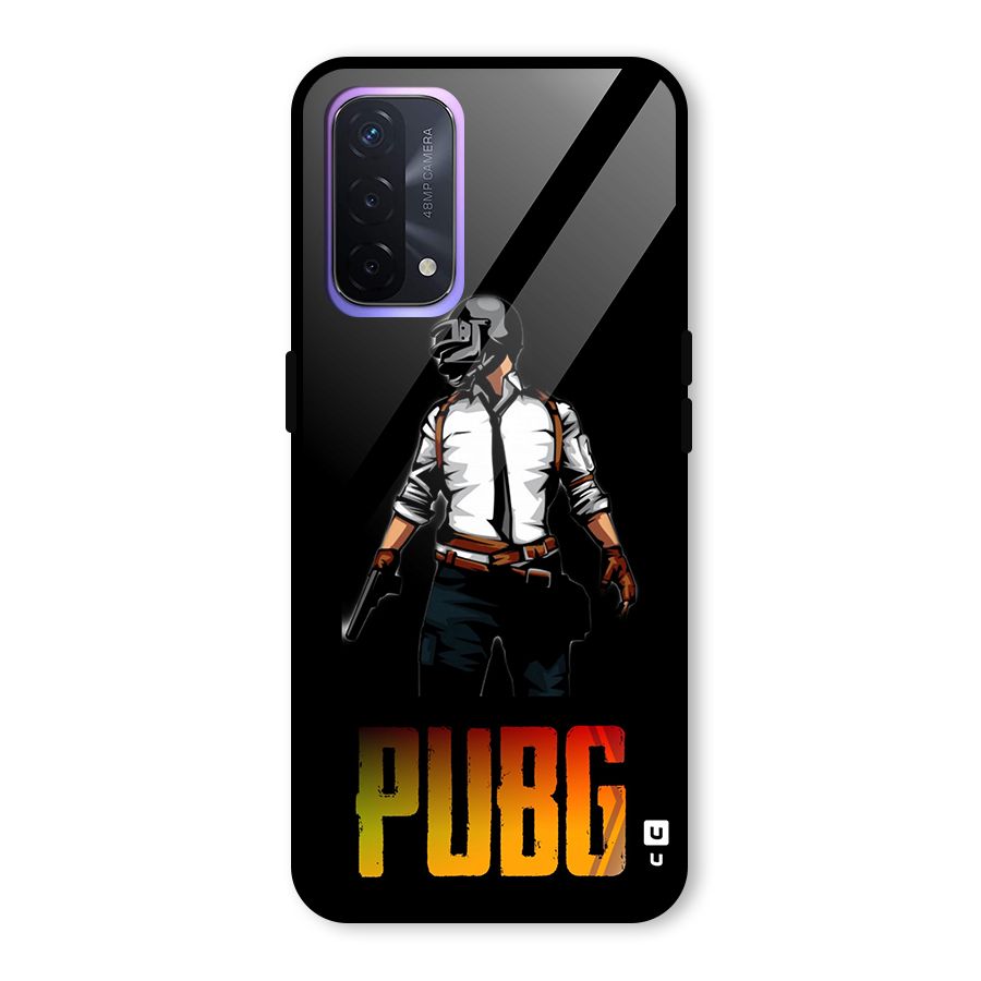 PUBG Game Art Glass Back Case for Oppo A74 5G