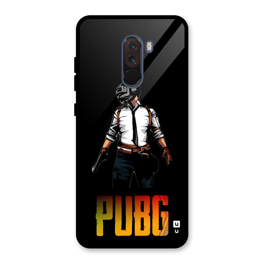 PUBG Game Art Glass Back Case for Poco F1